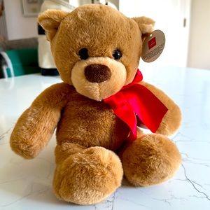 NWT Aurora Teddy Bear With Red Bow